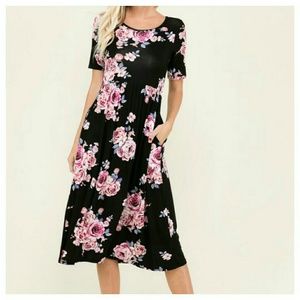 3-PACK/Floral Midi Dress